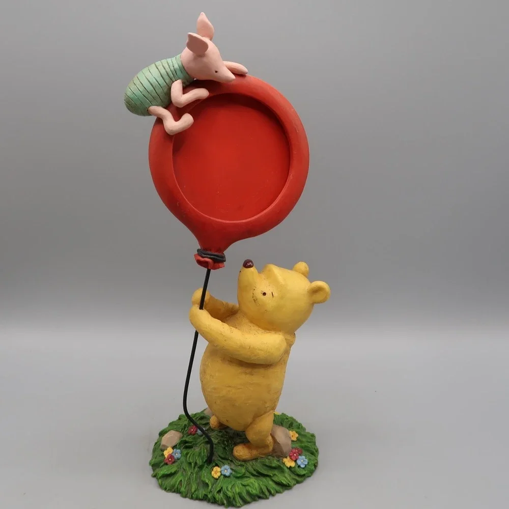 Vintage Classic Pooh Statue Picture Frame Winnie Piglet Nursery Porcelain